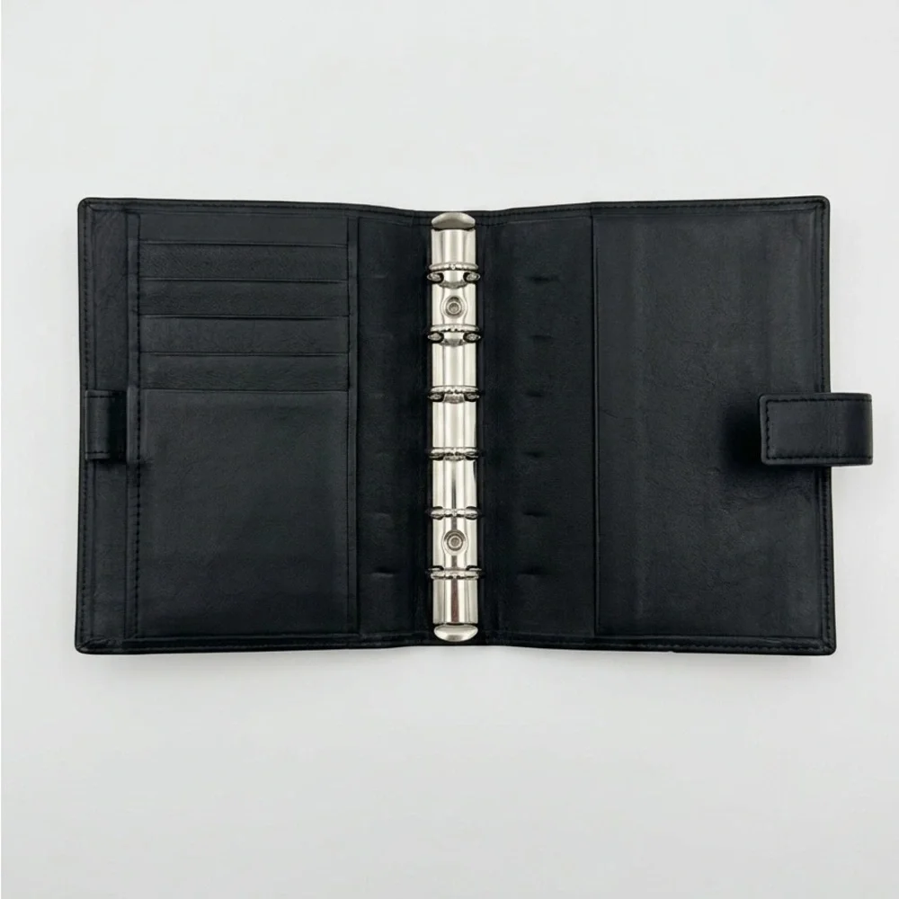 Loewe Black Leather Ringed Agenda